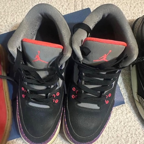 Jordan retro 3s Y6.5 “black atomic red” - Picture 4 of 10